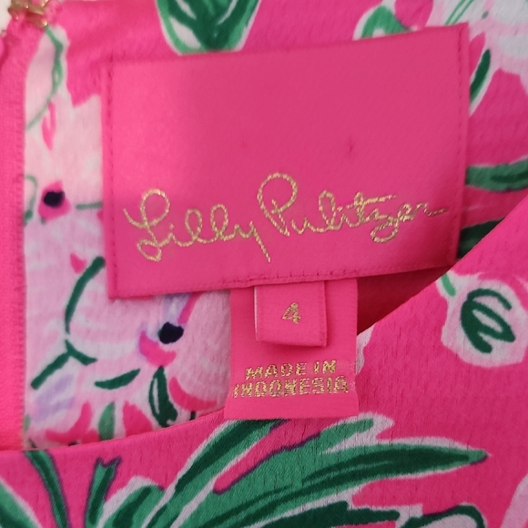 Lilly Pulitzer Maude Satin Romper Roxie Pink Size 4 - Picture 6 of 13